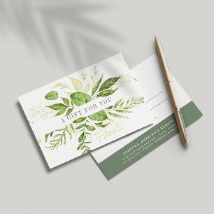 Wild Meadow Green Botanical Gift Certificate