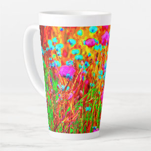 Wild Meadow in Bloom Pop Art Latte Mug