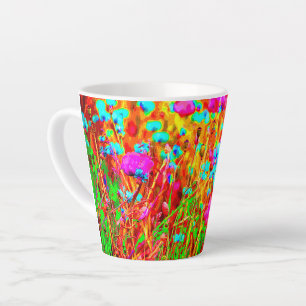 Wild Meadow in Bloom Pop Art Latte Mug