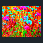 Wild Meadow in Bloom Pop Art Poster<br><div class="desc">Wild Meadow in Bloom in Pop Art Style.</div>