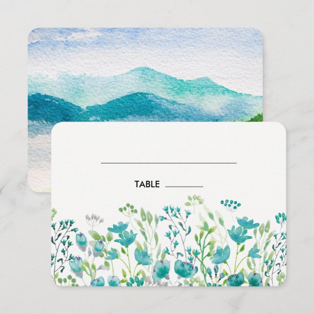 Wild Meadow | Spring Mountains Table Place Cards (Front/Back)