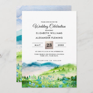 Wild Meadow   Spring Mountains Wedding Invitations
