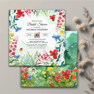 Wild Meadow Summer Forest Bridal Shower Invitation