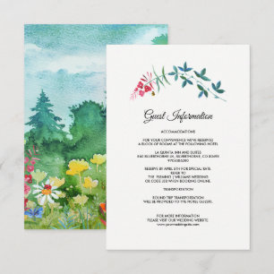Wild Meadow   Summer Forest Wedding Details Cards