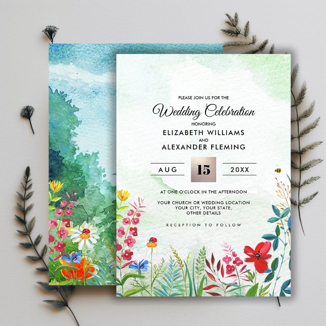 Wild Meadow | Summer Forest Wedding Invitations (Creator Uploaded)