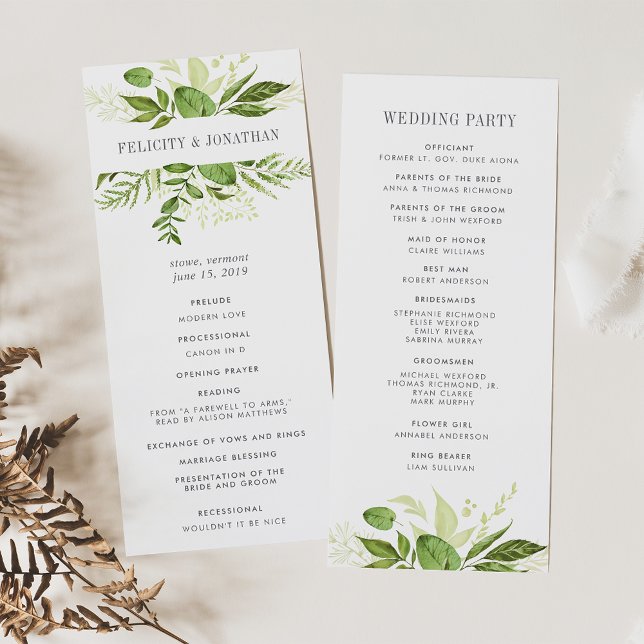 Wild Meadow Wedding Ceremony Program (Creator Uploaded)