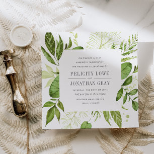 Wild Meadow Wedding Invitation   Square