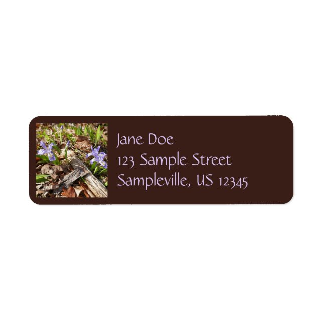 Wild Miniature Irises Return Address Label (Front)