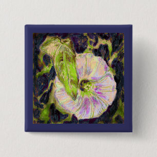 Wild Morning Glory by Alexandra Cook 15 Cm Square Badge