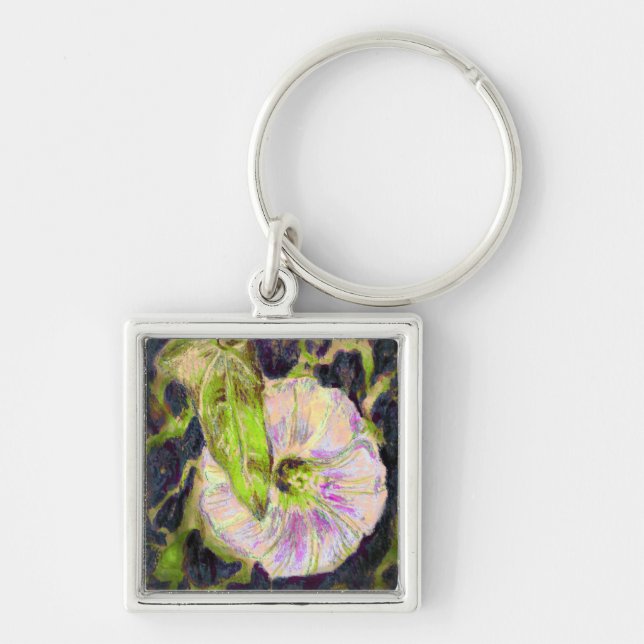 Wild Morning Glory by Alexandra Cook Key Ring (Front)