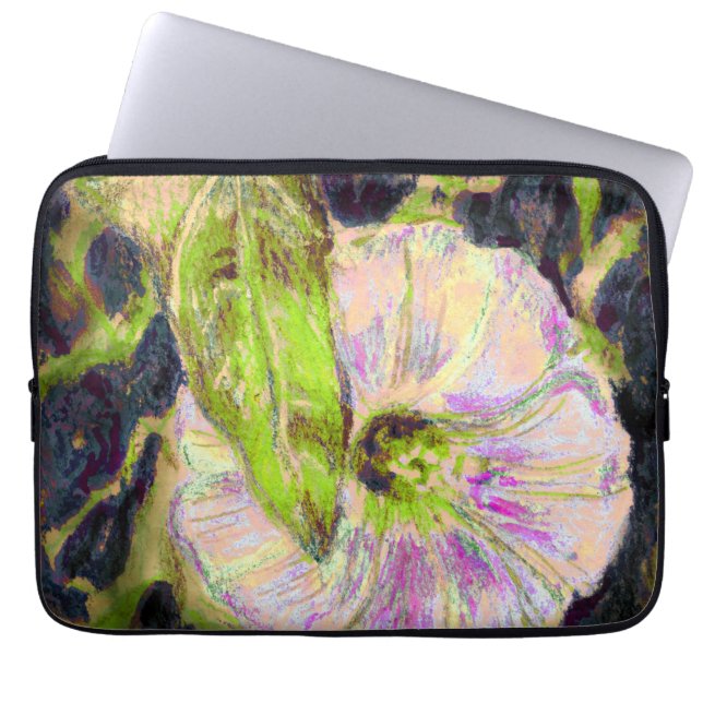 Wild Morning Glory Flower Laptop Sleeve (Front)