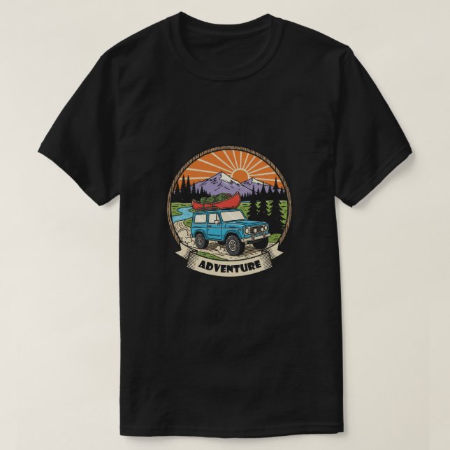 Wild Mountain Explorer Adventure T-Shirt (Design Front)