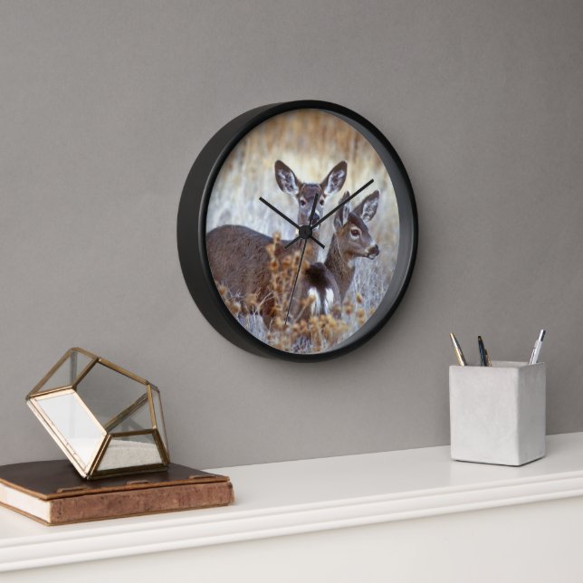 Wild Mule Deer Pair | California Clock (Office)