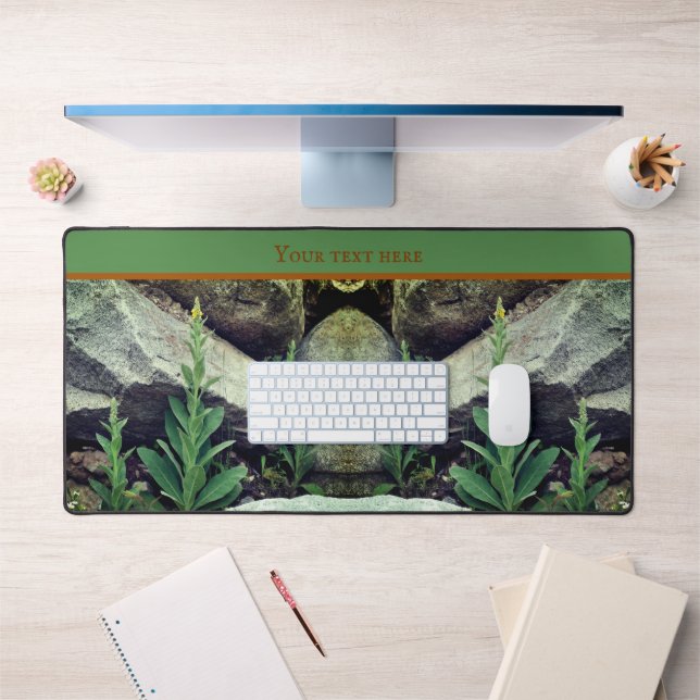 Wild Mullein Flowers Among Rocks Personalised Desk Mat (Office 1)