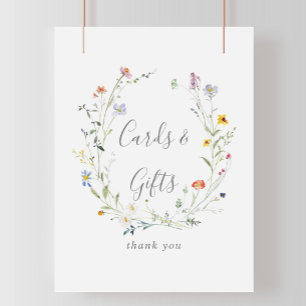 Wild Multicolor Floral Cards and Gifts Sign
