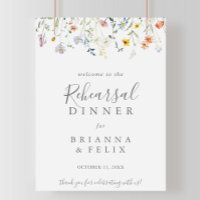 Wild Multicolor Floral Rehearsal Dinner Welcome