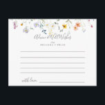 Wild Multicolor Floral Wedding Advice Card<br><div class="desc">This wild multicolor floral  wedding advice card is perfect for a modern wedding. The design features watercolor pink,  blush,  purple,  navy and white elegant flowers with emerald green leaves.

Personalise the cards with the names of the bride and groom,  parents-to-be or graduate.</div>