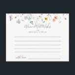 Wild Multicolor Floral Wedding Advice Card<br><div class="desc">This wild multicolor floral  wedding advice card is perfect for a modern wedding. The design features watercolor pink,  blush,  purple,  navy and white elegant flowers with emerald green leaves.

Personalise the cards with the names of the bride and groom,  parents-to-be or graduate.</div>