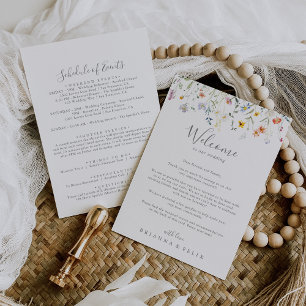 Wild Multicolor Floral Wedding Welcome Letter