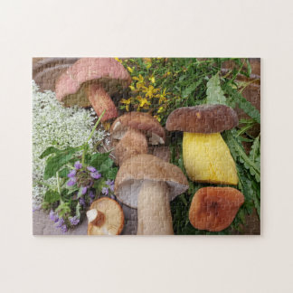 Wild Mushrooms and Wildflowers Jigsaw Puzzle