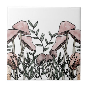 Wild Mushrooms Ceramic Tile