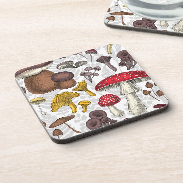 Wild mushrooms coaster (Left Side)