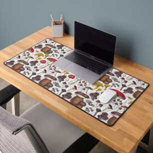Wild mushrooms desk mat