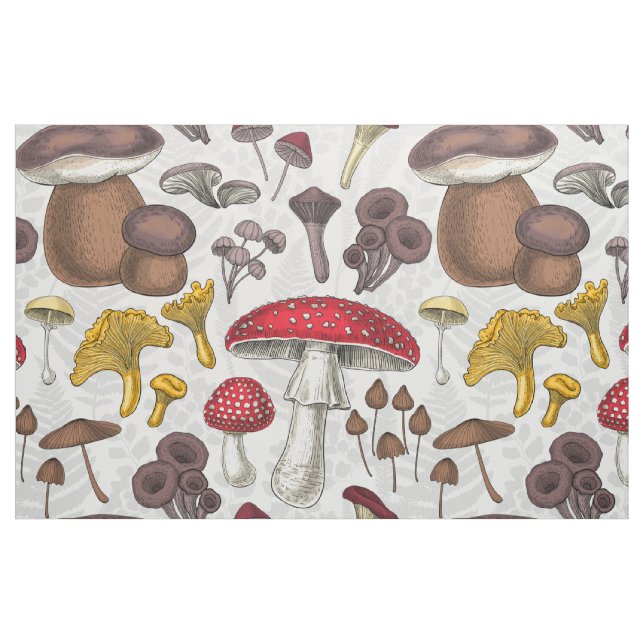 Wild mushrooms fabric (Fat Quarter)