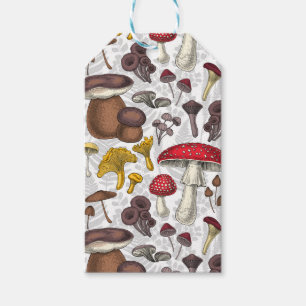 Wild mushrooms gift tags
