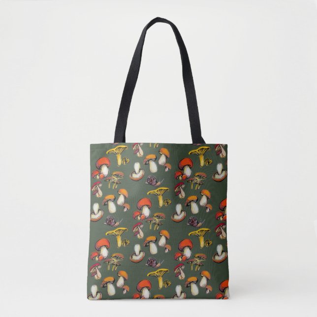 wild mushrooms large tote bag (Front)