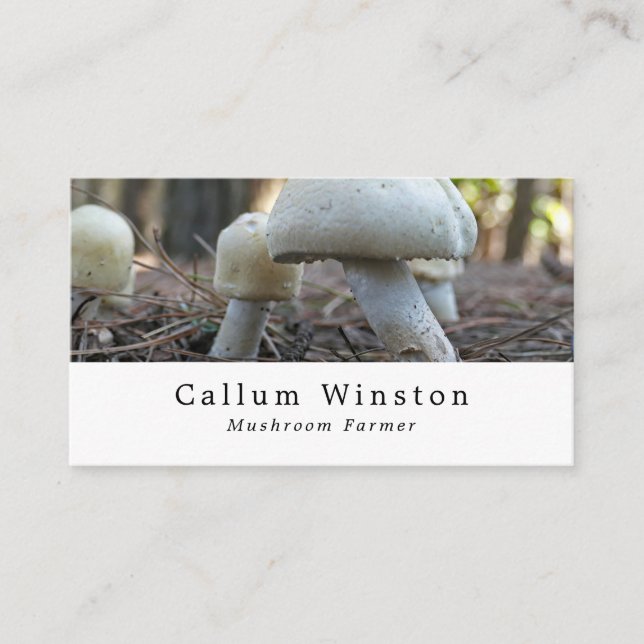 Wild Mushrooms, Mushroom Farmer Business Card (Front)