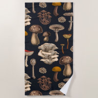 Wild Mushrooms on graphite black
