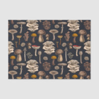 Wild Mushrooms  on graphite black