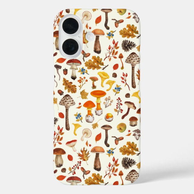 Wild mushrooms on off white Case-Mate iPhone case (Back)