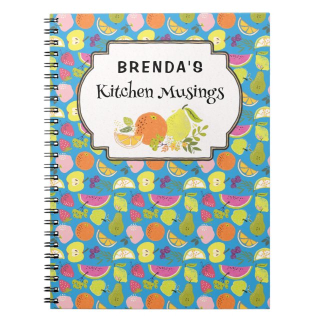 Wild mushrooms pattern custom notebook (Front)