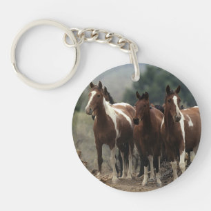 Wild Mustang Horses 7 Key Ring