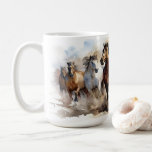 Wild Mustang Horses Equestrian Wild West Coffee Mug<br><div class="desc">Wild Mustang Horses Equestrian Wild West Coffee Mug or Tea Mug with custom name or other text.</div>