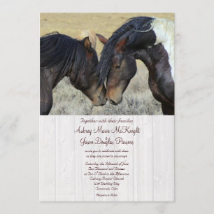 Wild Mustang Horses Wedding Invitations