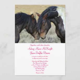 Wild Mustang Horses Wedding Invitations