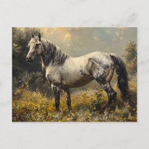 Wild Mustang Landscape Painting Postcard