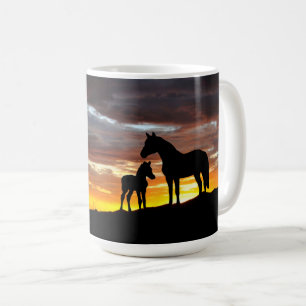 Wild Mustang Mare and Foal Coffee Mug