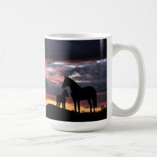 Wild Mustang Mare and Foal Coffee Mug