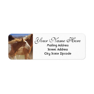 Wild Mustang Return Address Label