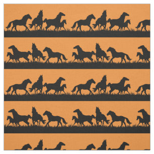 Wild Mustang silhouettes Fabric