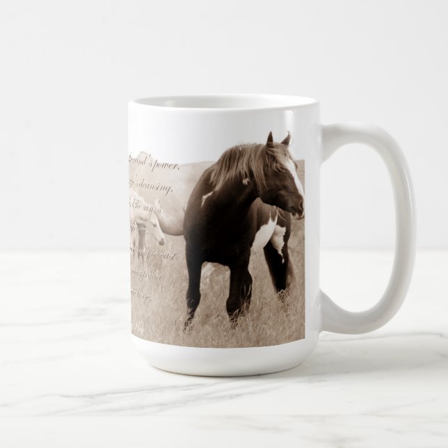 Wild Mustang Stallion~Majesty 15oz mug (Right)