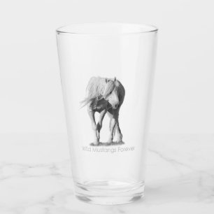 Wild Mustangs Forever Beer Glass