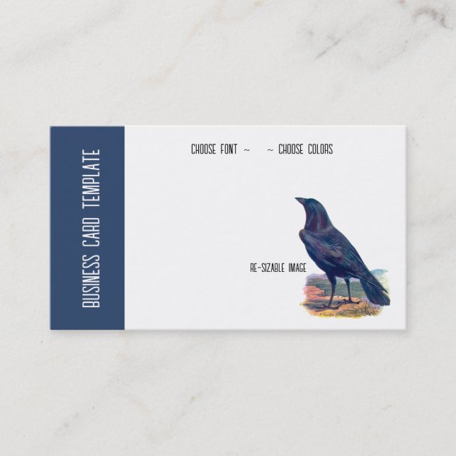 Wild Nature BlackBirds Raven Business Card (Front)