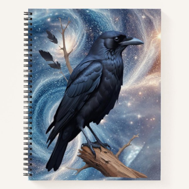 Wild Nature Crow-Raven Notepad Notebook (Front)