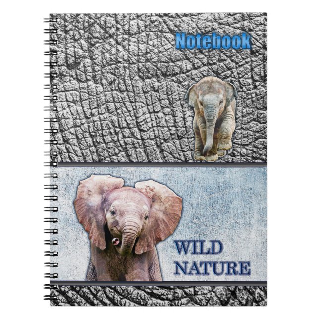 WILD NATURE - ELEPHANT design collection Notebook (Front)