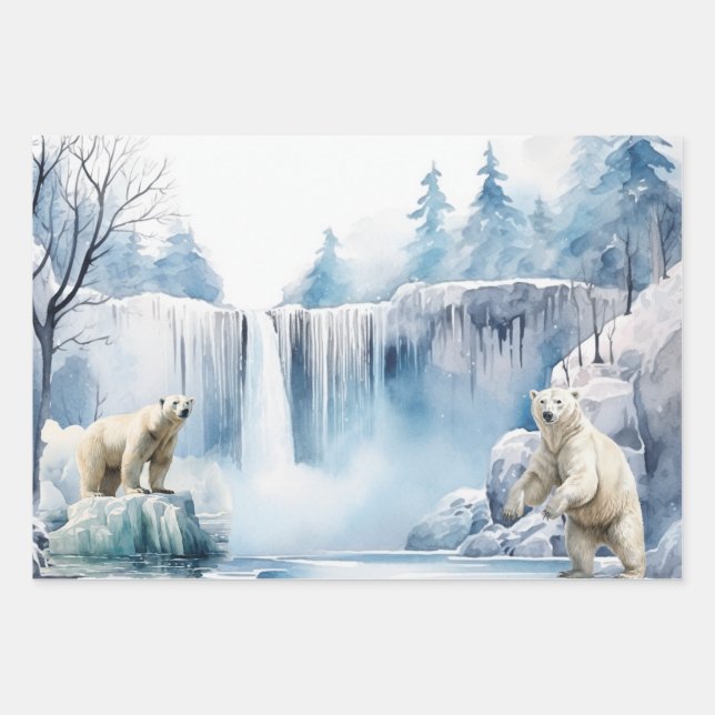 Wild nature Wrapping Paper Flat Sheet Set of 3 (Front)